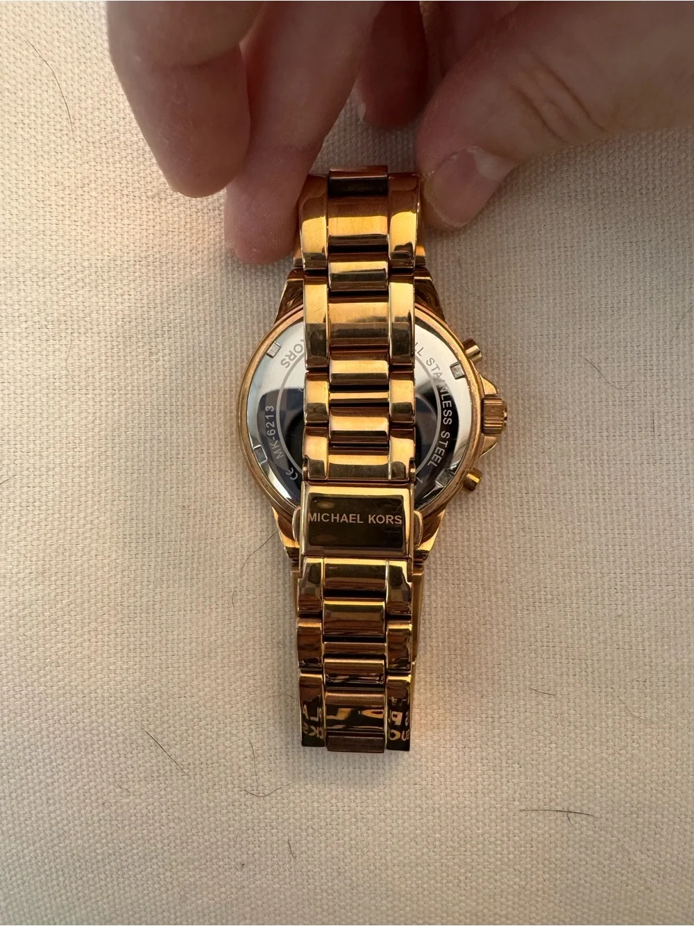 Michael Kors Gold-Tone Women’s Chronograph Watch with Rose Gold Dial